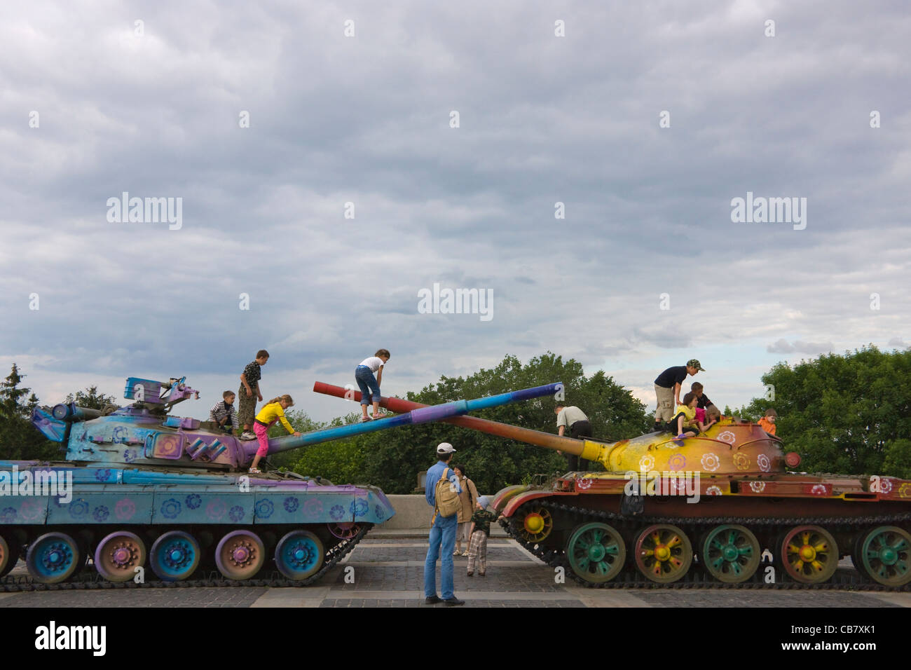 Panzer im Museum des großen Vaterländischen Krieges, Kiew, Ukraine Stockfoto