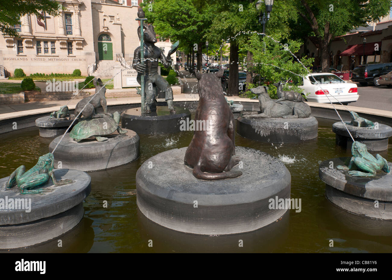 Alabama, Birmingham, fünf Punkte Süd, historischen Viertel am Schnittpunkt von fünf Straßen, Skulptur "The Storyteller" Stockfoto