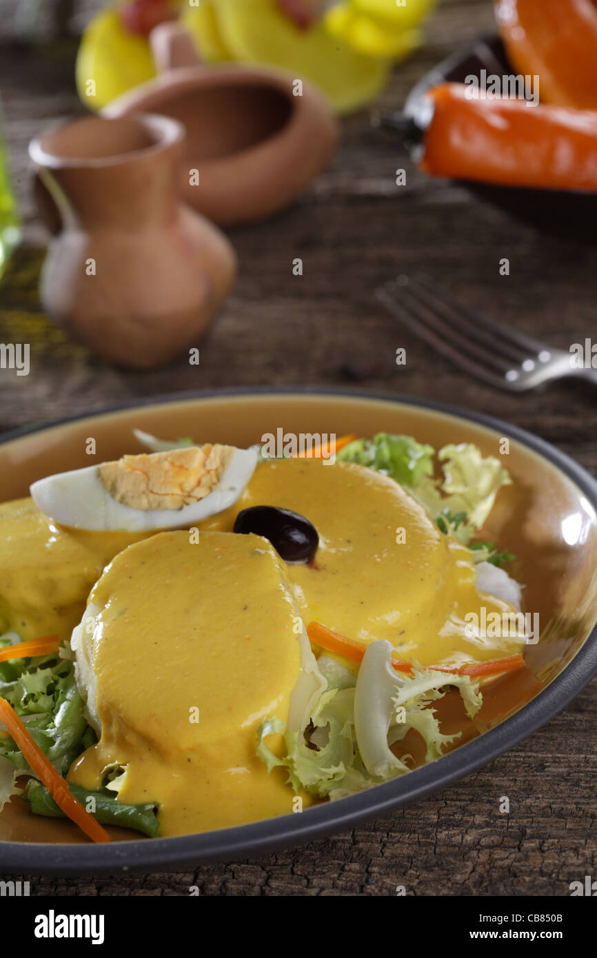 Kartoffeln (peruanischer Stil) Stockfoto