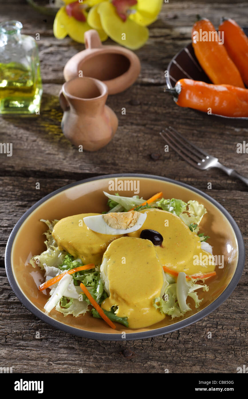 Kartoffeln (peruanischer Stil) Stockfoto