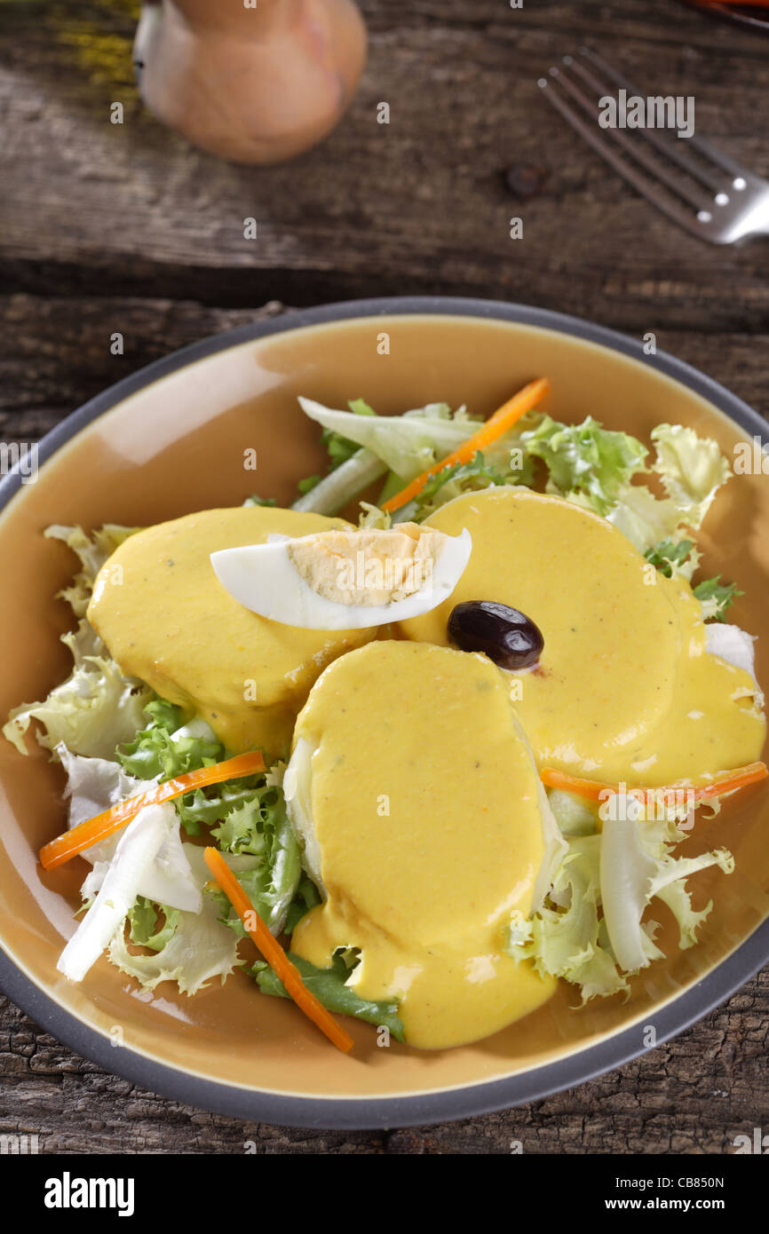 Kartoffeln (peruanischer Stil) Stockfoto