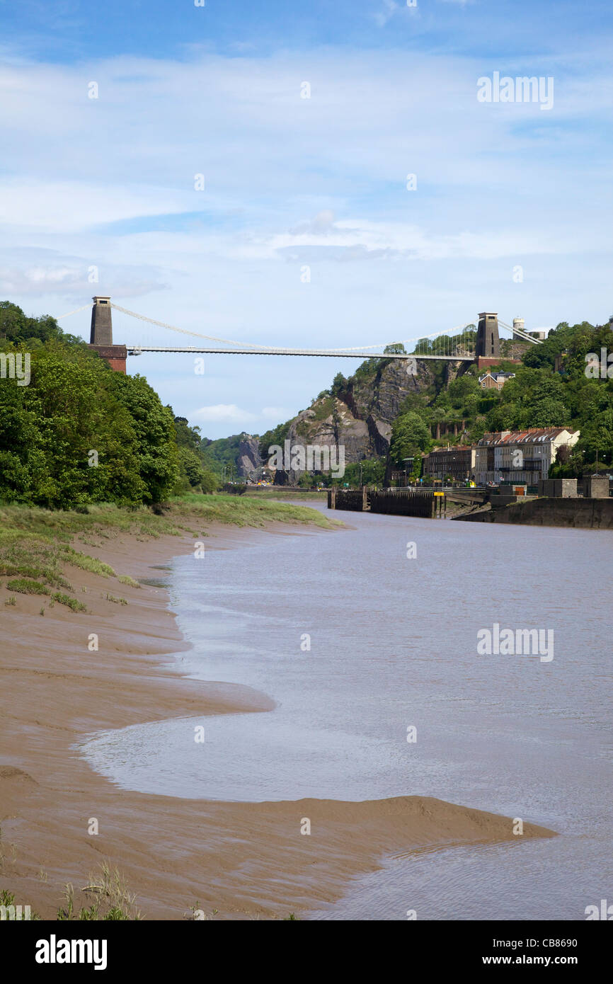 Clifton Suspension Bridge überspannt die Avon-Schlucht, entworfen von Isambard Kingdom Brunel, Fluss Avon, Bristol Stockfoto