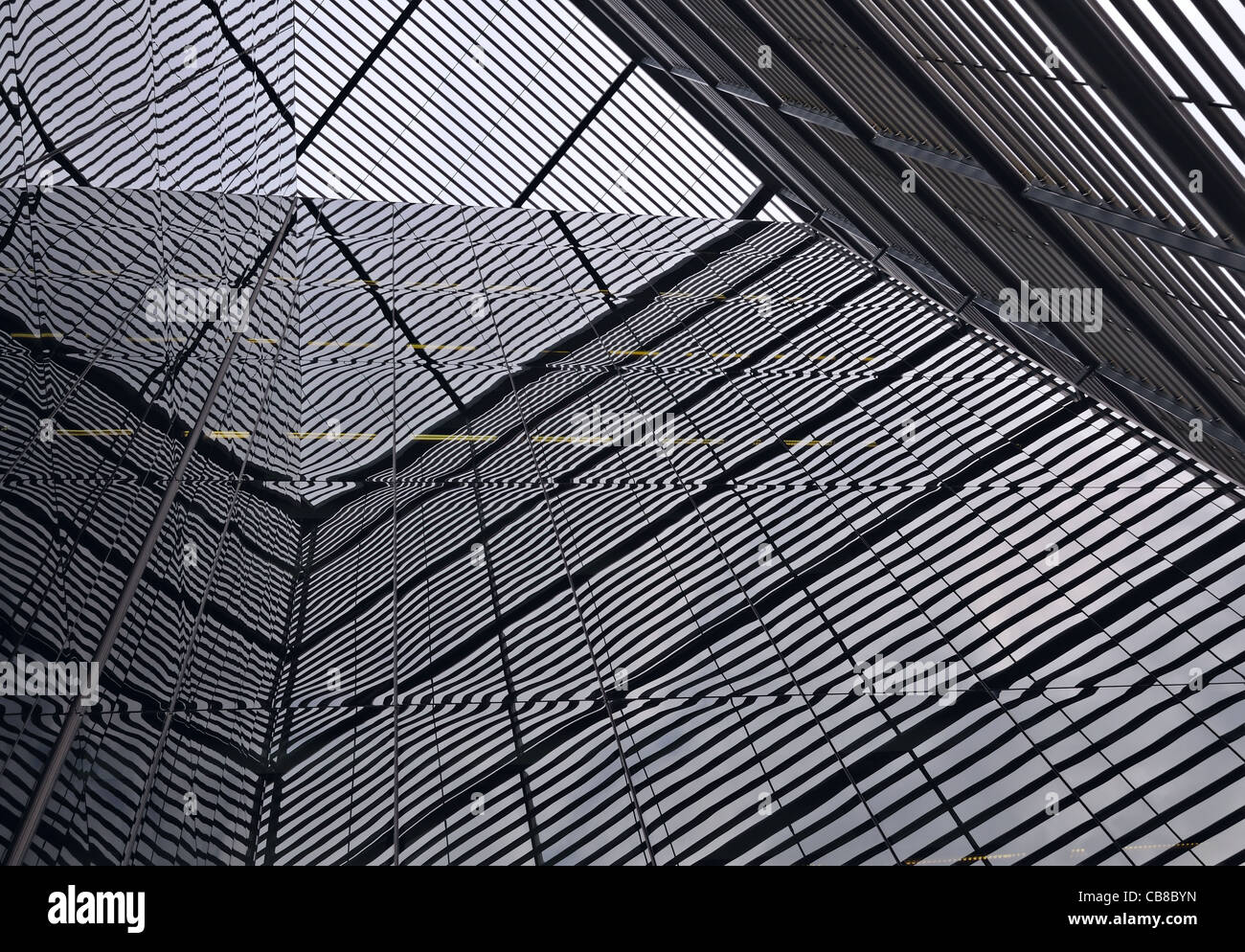 London: Abstrakte grafische Hintergrund gebildet von den architektonischen Entwürfen von Gebäude Nr. 6 auf dem Platz mehr London Stockfoto