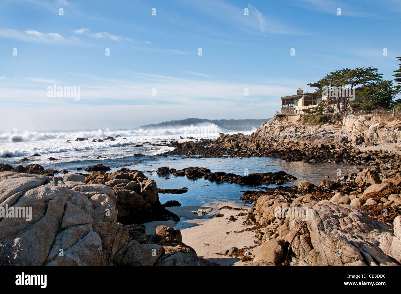 Carmel Meer Strand Felsen Wellen Big Sur, Kalifornien Vereinigte Staaten Stockfoto
