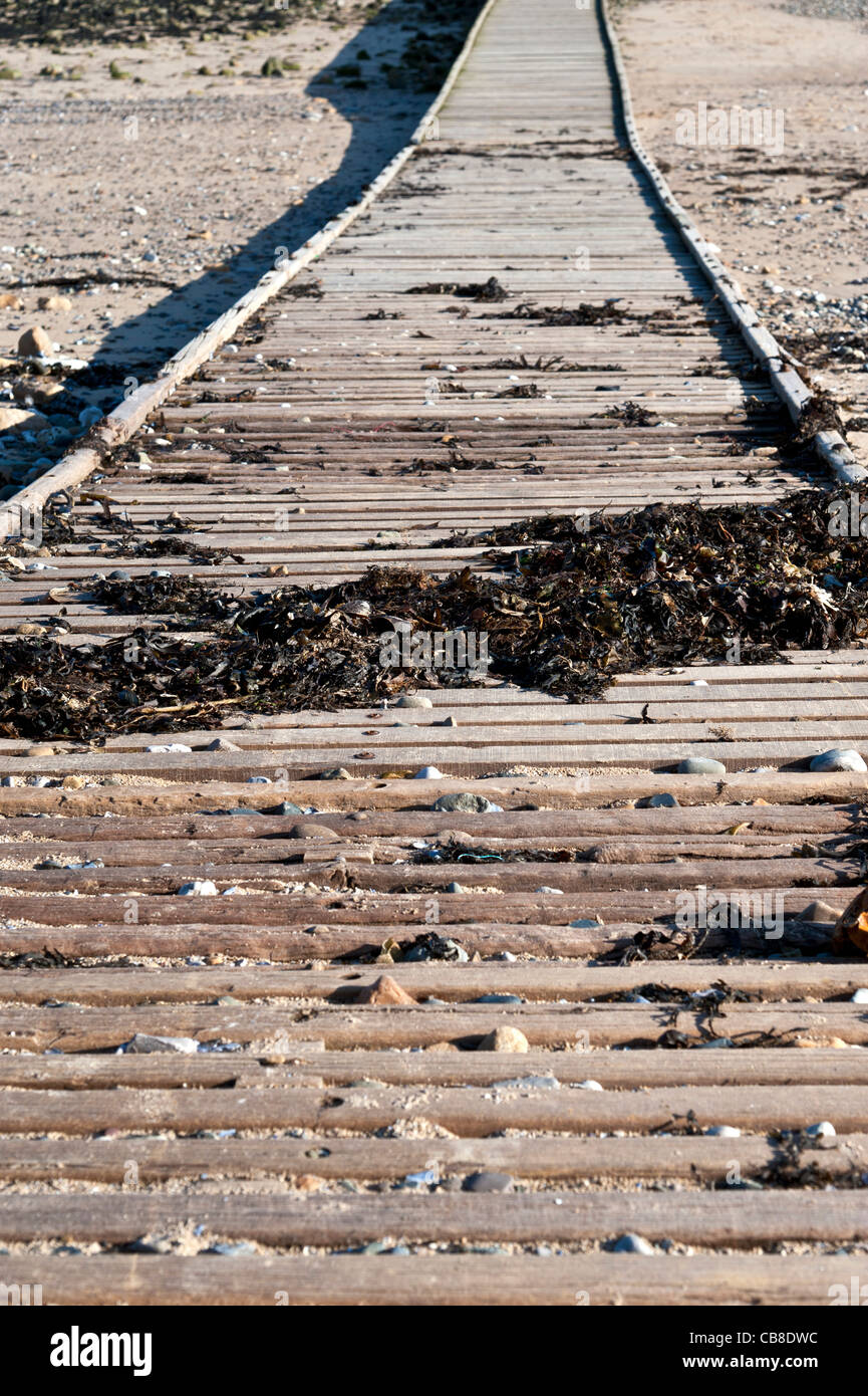 Steg über den Strand von Llandudno wales.upright format Stockfoto