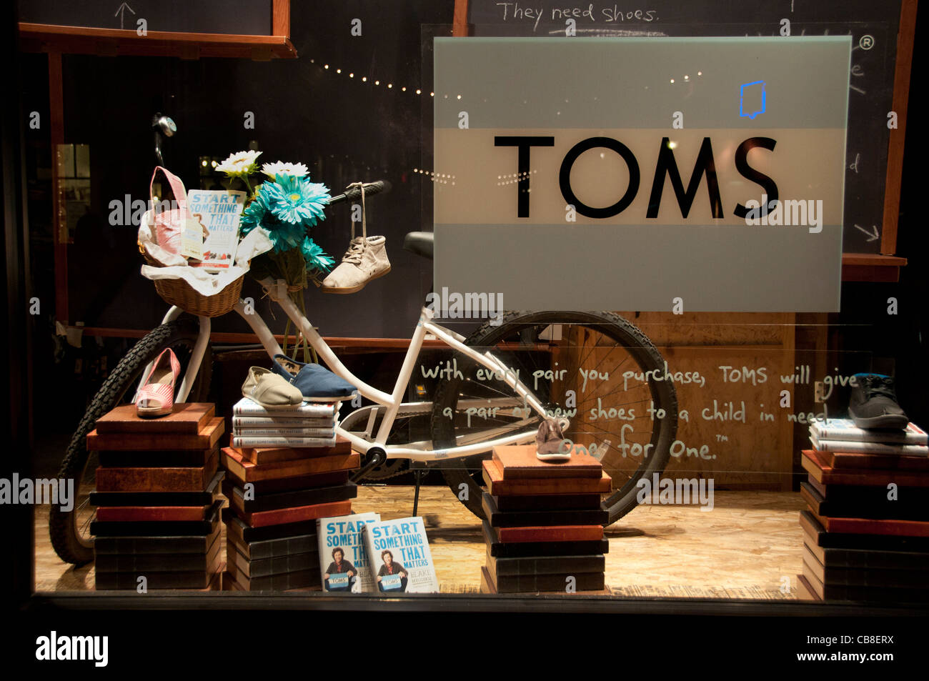 Toms Schuh Schuhe Mode San Louis Obispo California Vereinigten Staaten von Amerika Stockfoto