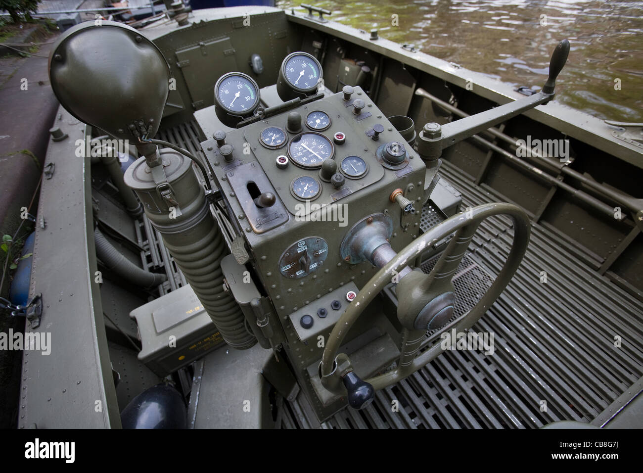 WWII Landungsboote, Amsterdam, Niederlande Stockfoto