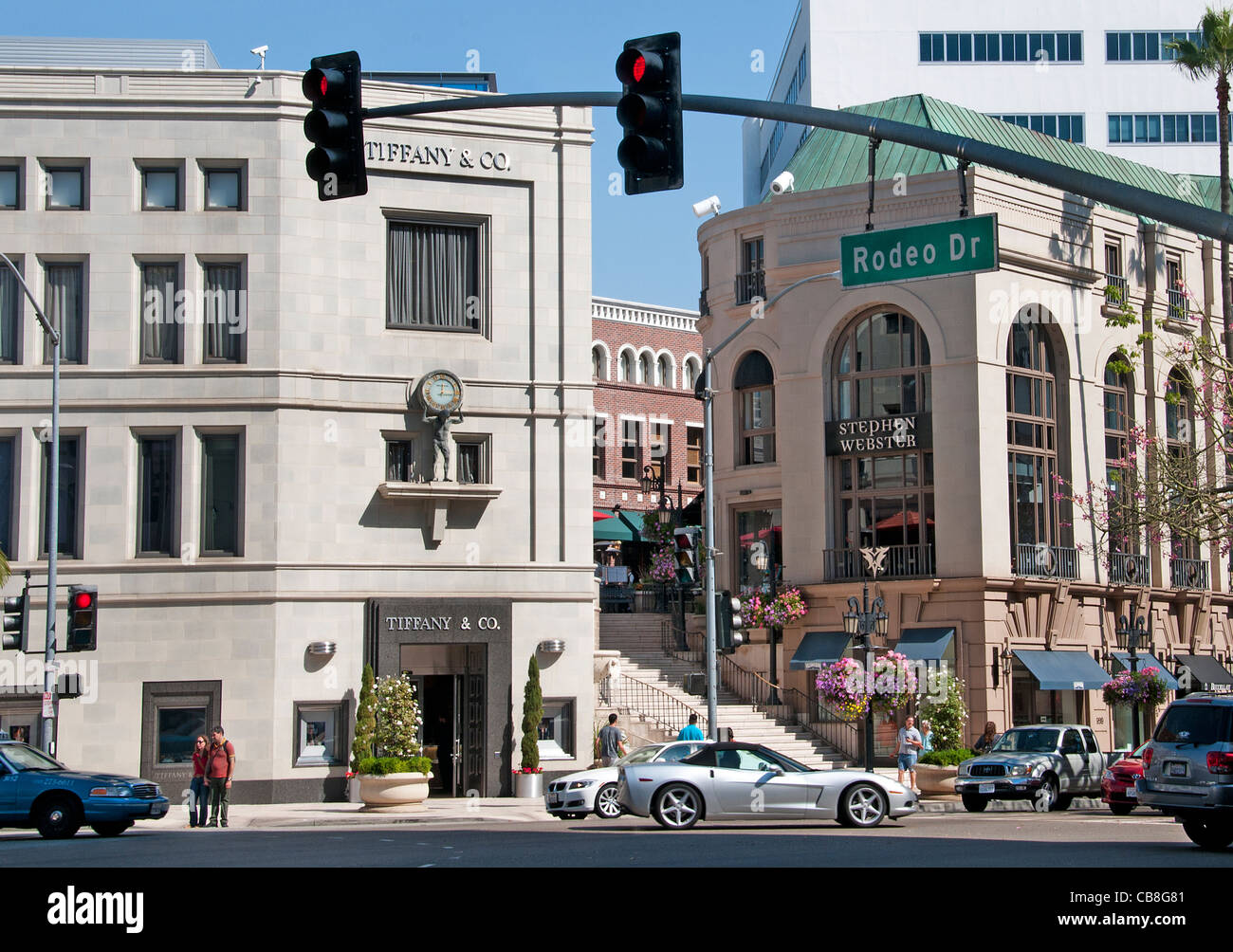 Tiffany & Co Rodeo Drive Boutiquen Geschäfte Beverly Hills-Los Angeles-Kalifornien-USA Stockfoto