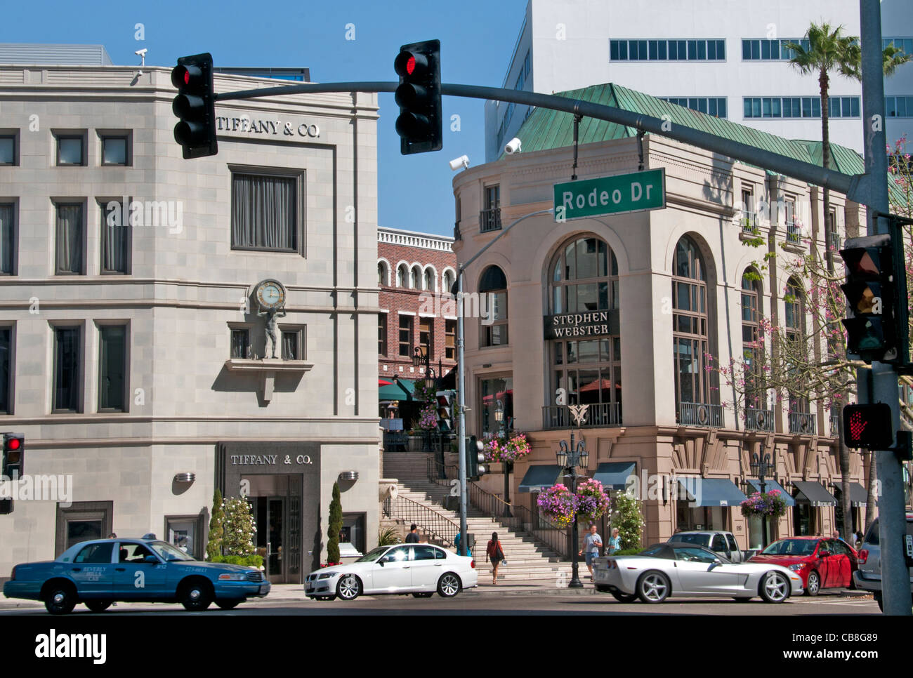 Tiffany & Co Rodeo Drive Boutiquen Geschäfte Beverly Hills-Los Angeles-Kalifornien-USA Stockfoto