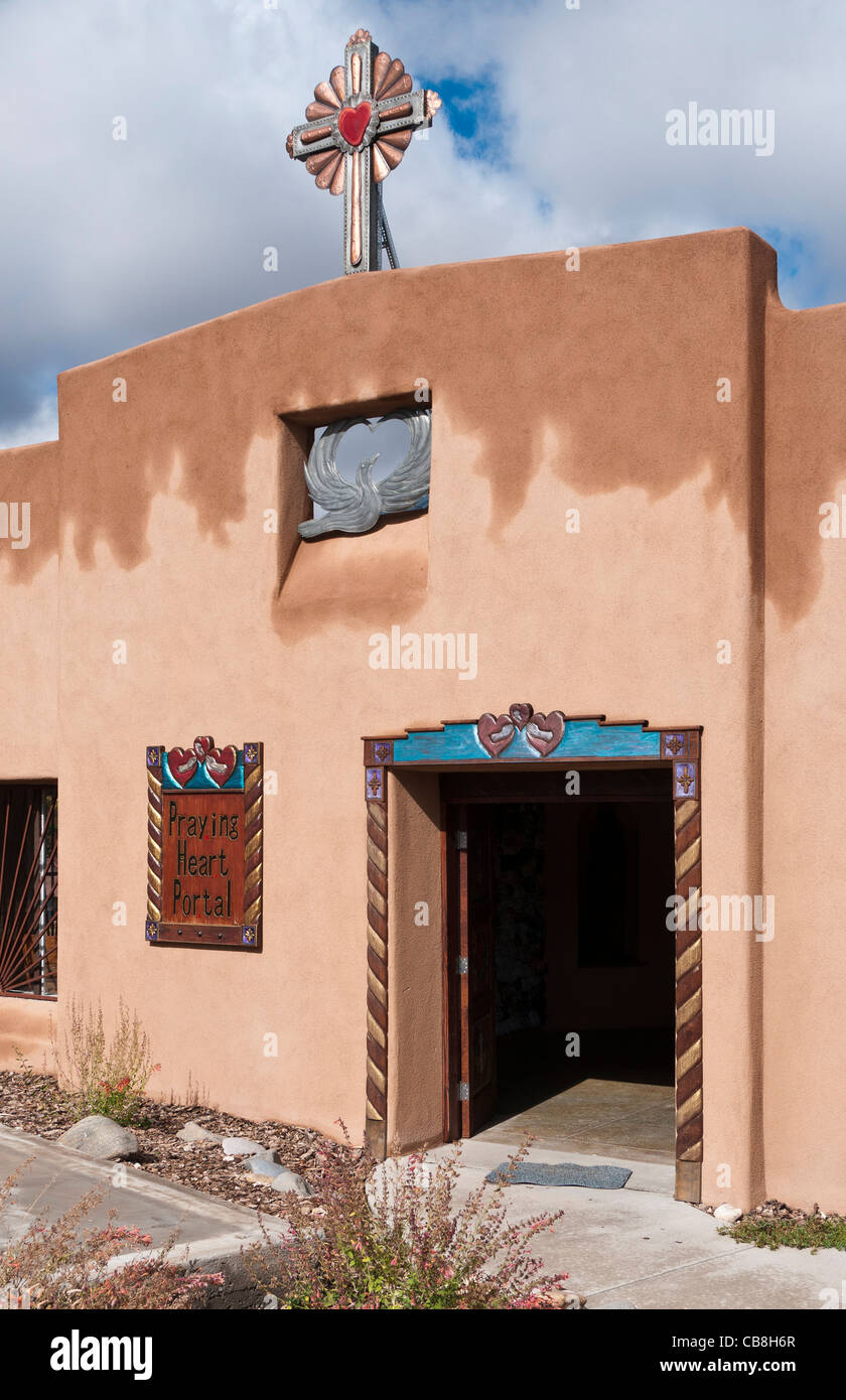 Beten Herzensportal, Santo Nino de Atocha, Chimayo, New Mexico. Stockfoto