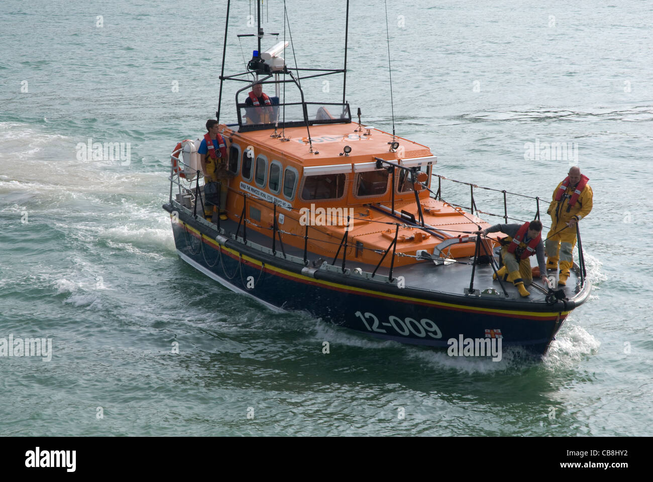 Rettungsboot immer wieder nach St Ives Harbour nach Seerettung, St Ives Cornwall England UK Stockfoto