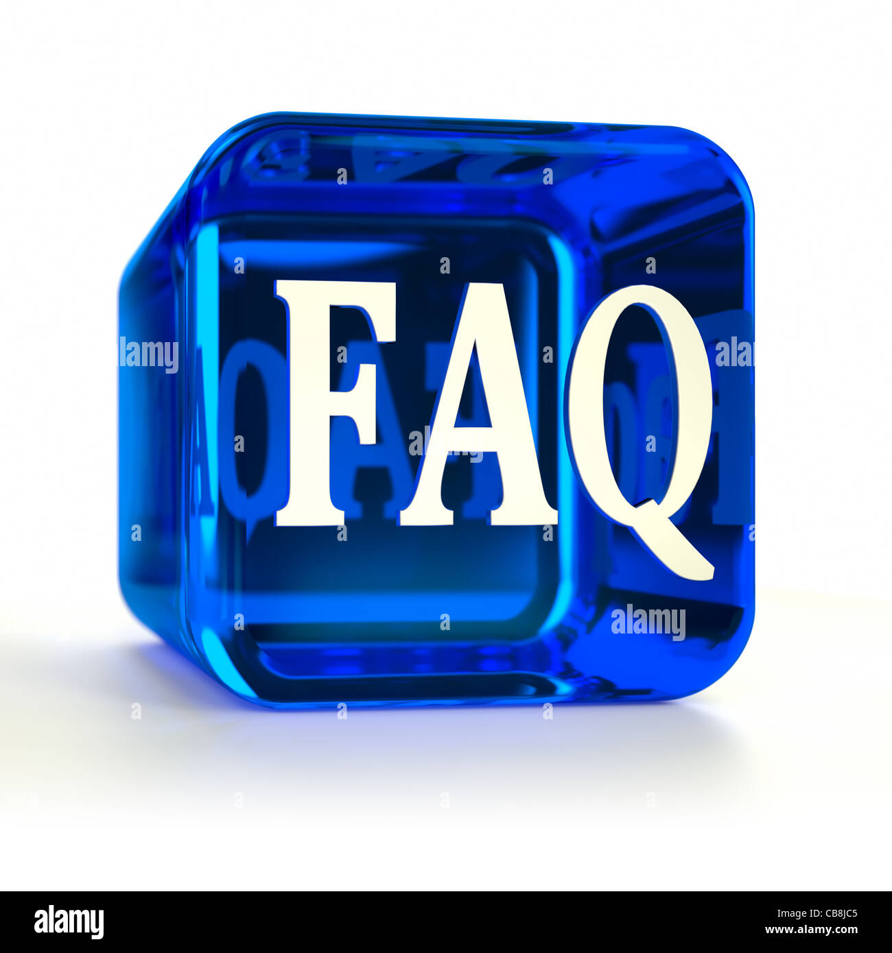 Blau-häufig gestellte Fragen-Computer-Symbol. Teil von einem Symbolsatz. Stockfoto