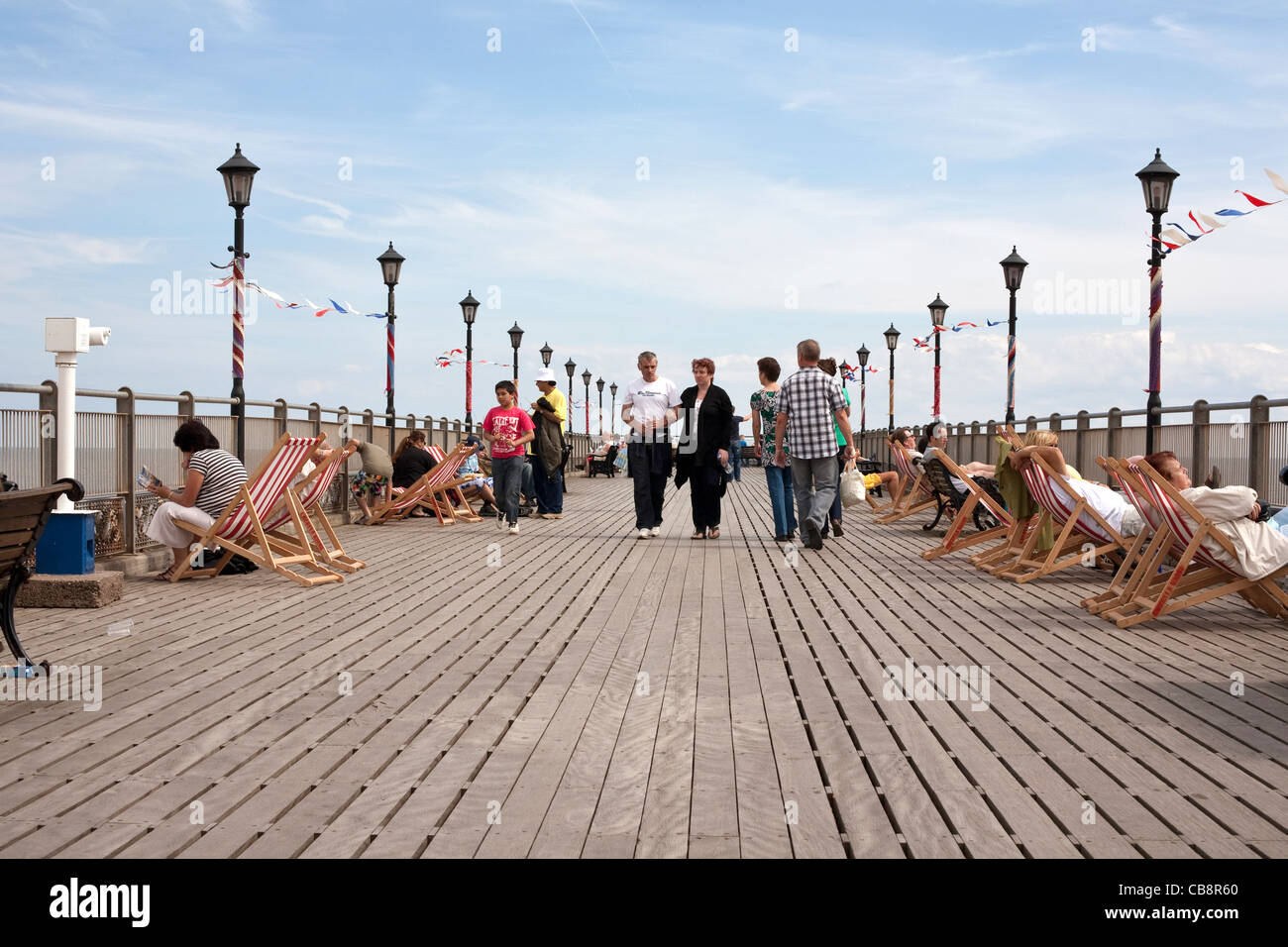 Skegness Pier, Lincolnshire Küste im August 2011 Stockfoto