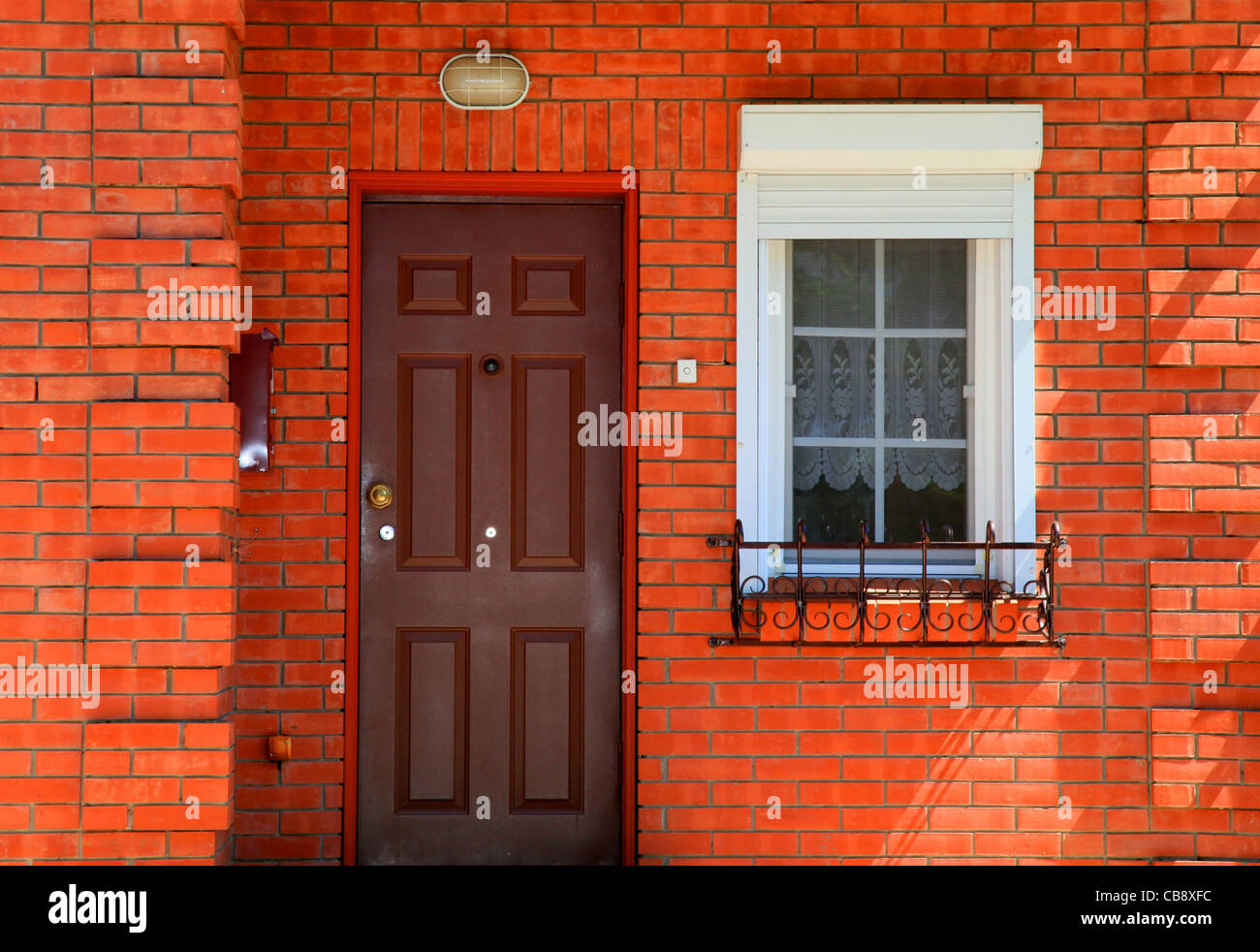 Eingang. Teil eines Hauses. Hautnah. Stockfoto