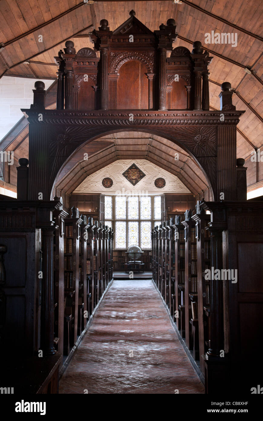 Bibliothek am Merton College, Oxford, Großbritannien Stockfoto