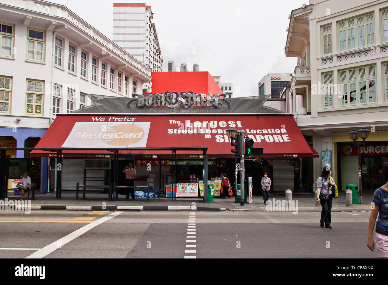 Bugis Street Market, Singapur. Stockfoto