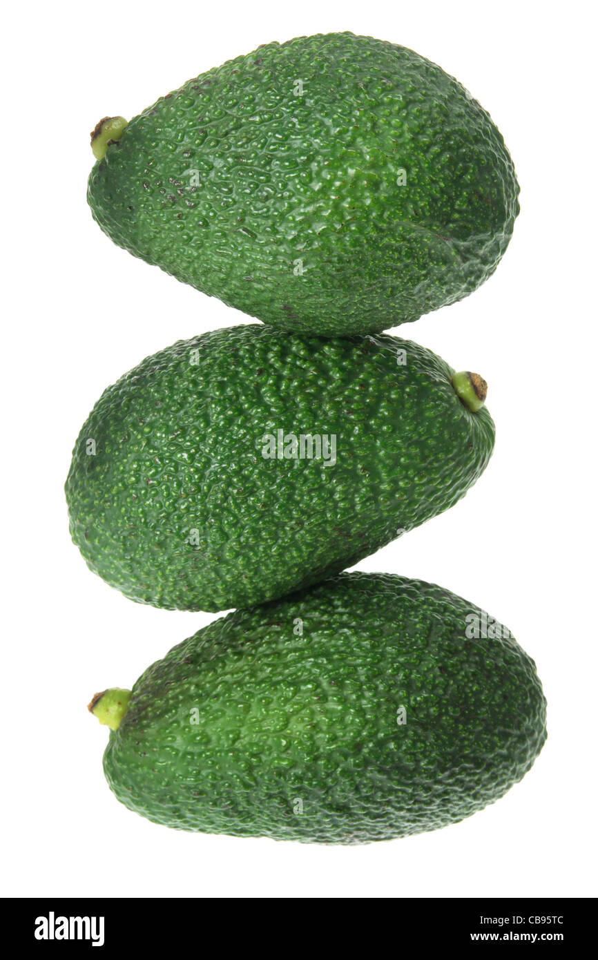 Stapel von Avocados Stockfoto