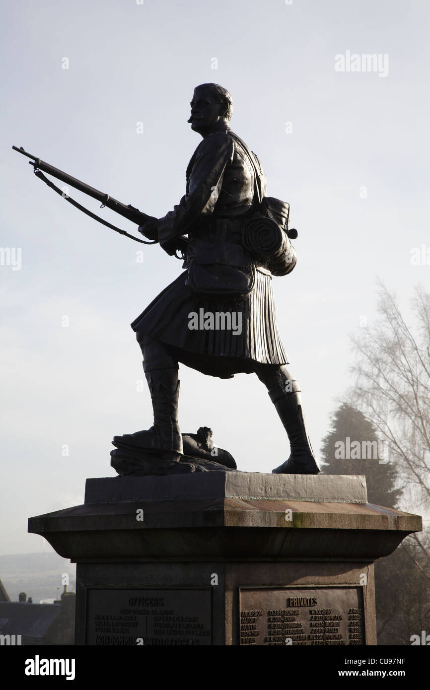 Argyle und Sutherland Highlanders Denkmal für diejenigen, die im südafrikanischen (Buren) Krieg gekämpft, Stirling Castle Esplanade, Schottland, Großbritannien Stockfoto