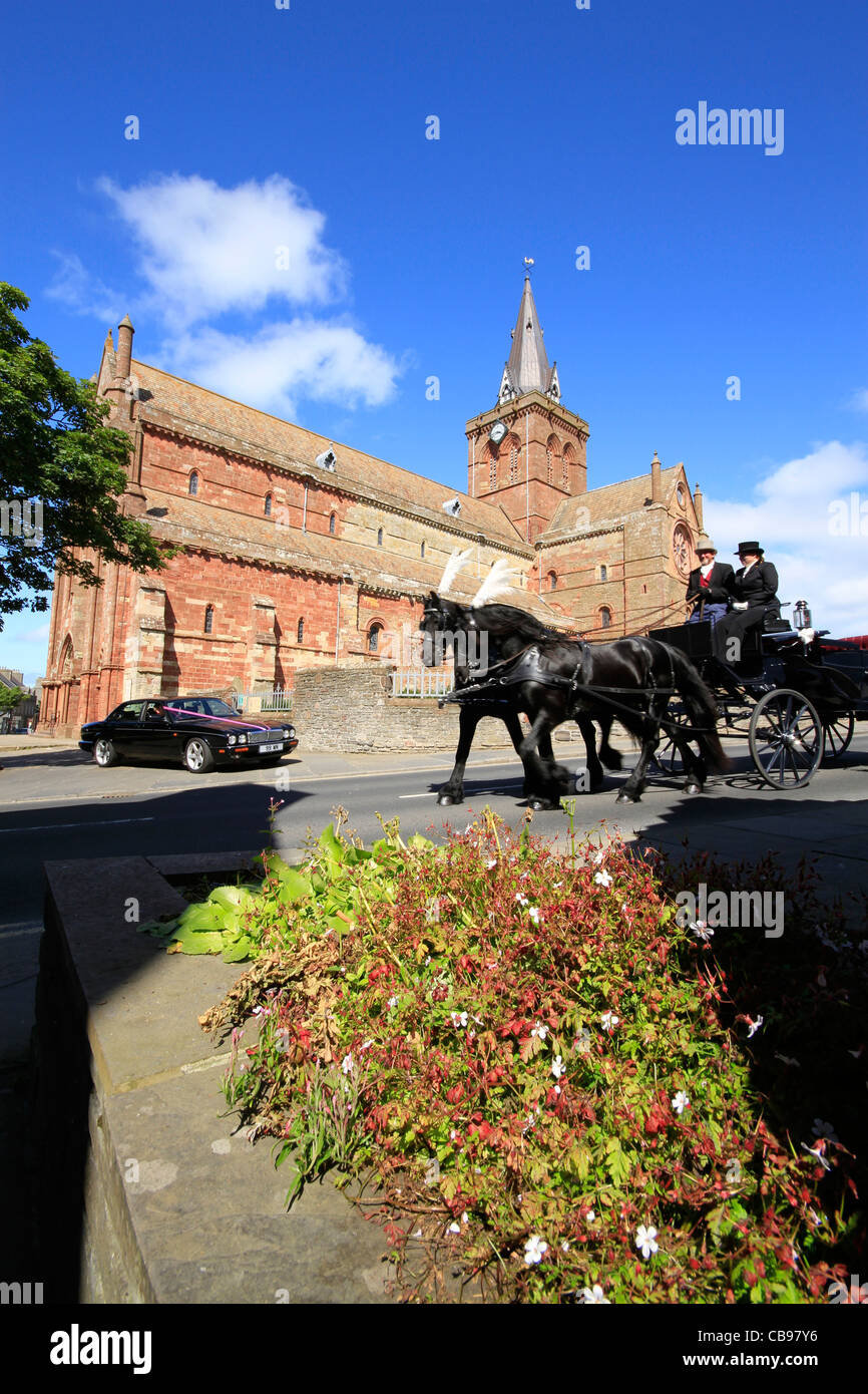 St. Magnus Kathedrale in Kirkwall, Orkney-Inseln Stockfoto