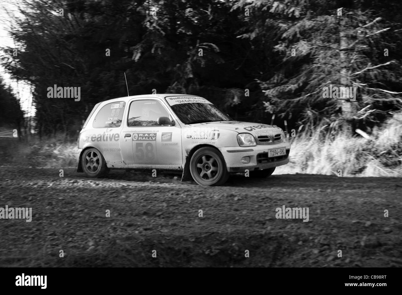 Nissan Micra-Rallye-Auto Stockfoto
