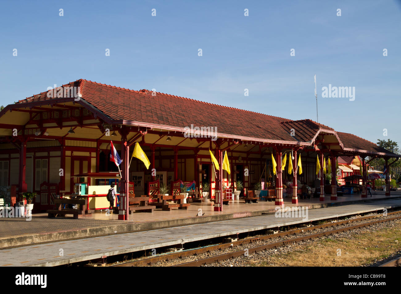 alten Bahnhof von Hua Hin in thailand Stockfoto