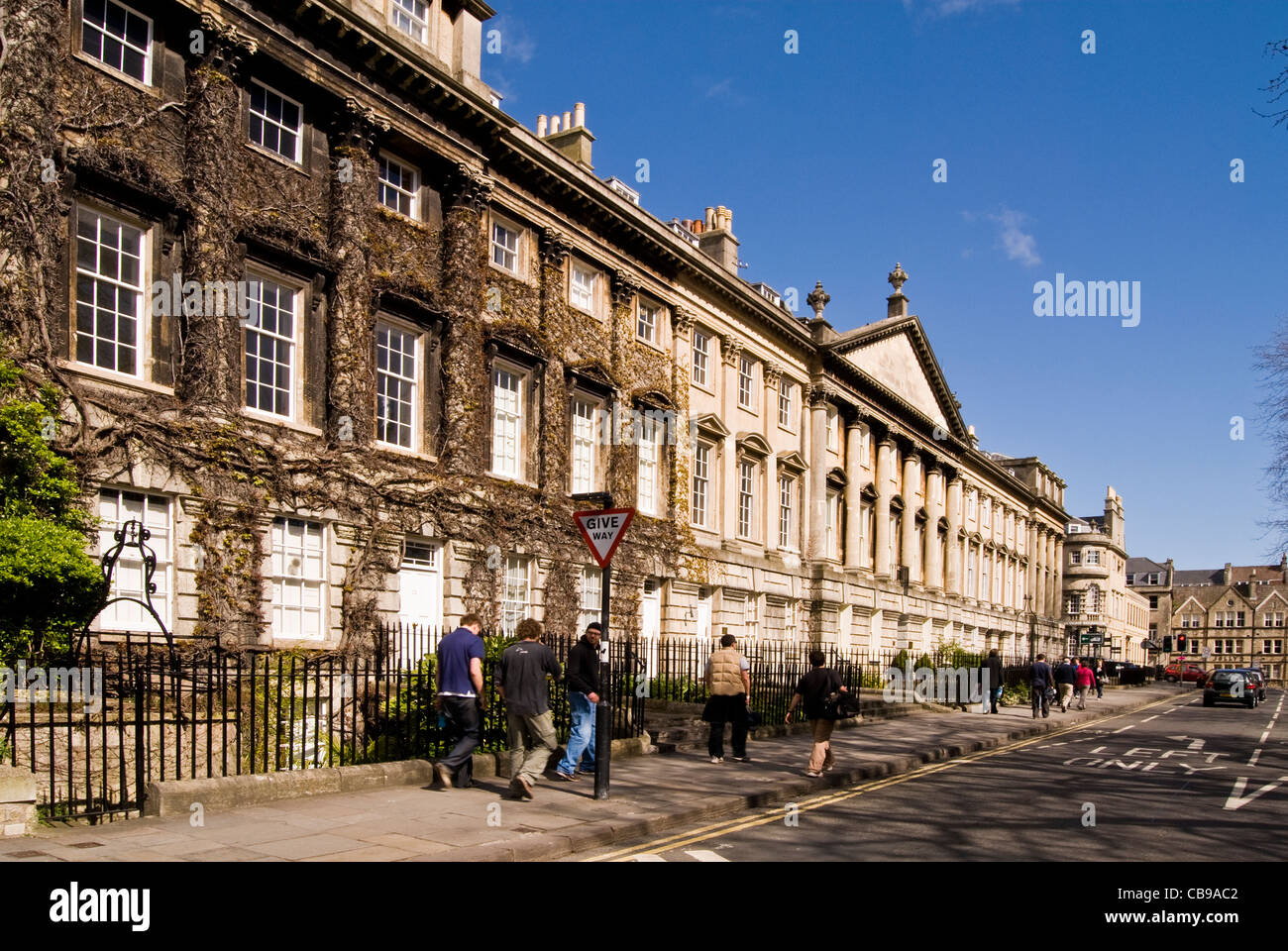 Queen Square Architektur, Bath, Somerset, England, UK Stockfoto