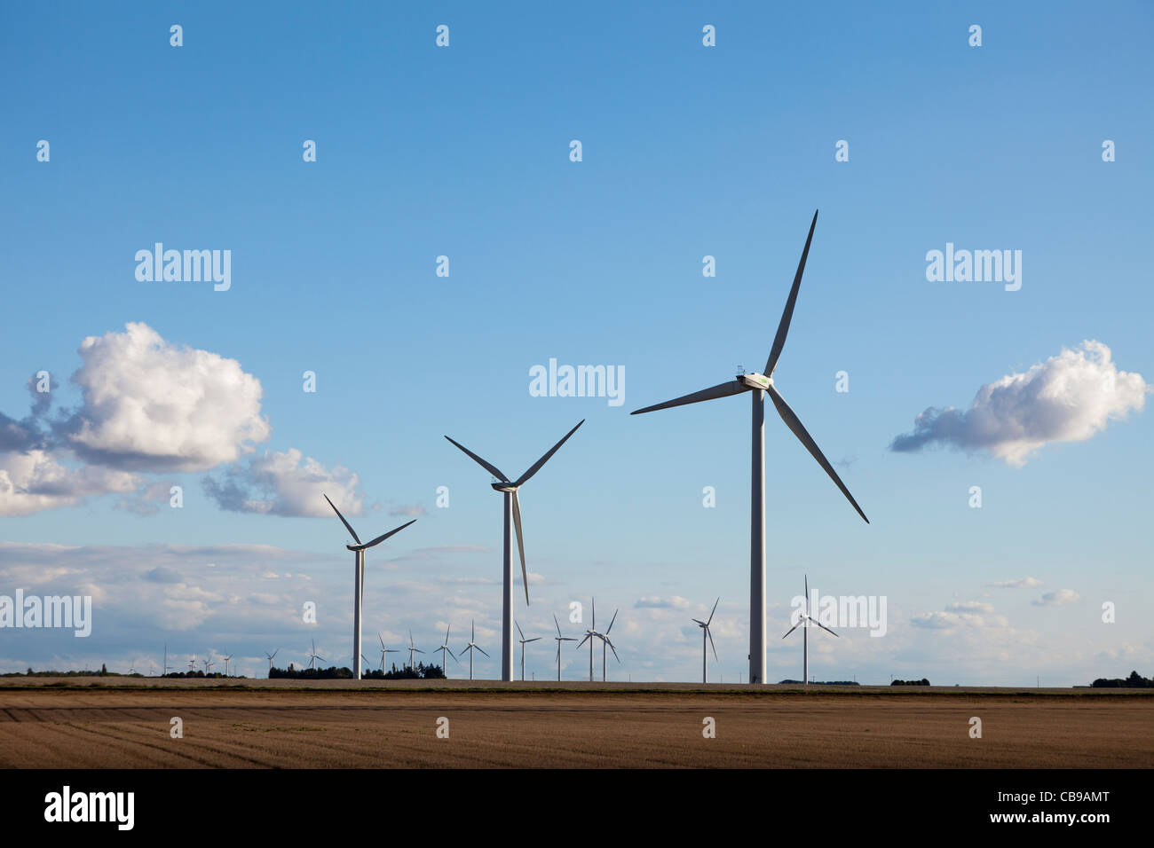 Windkraftanlagen Eure-et-Loir Frankreich Stockfoto