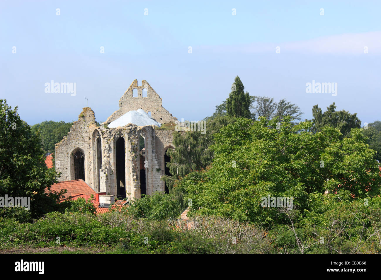 Kirchenruine St. Nicolai Visby Stockfoto