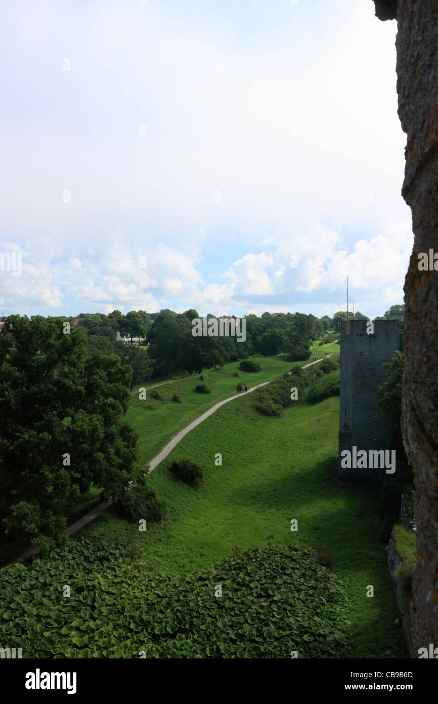 Visby Stadtmauer Stockfoto