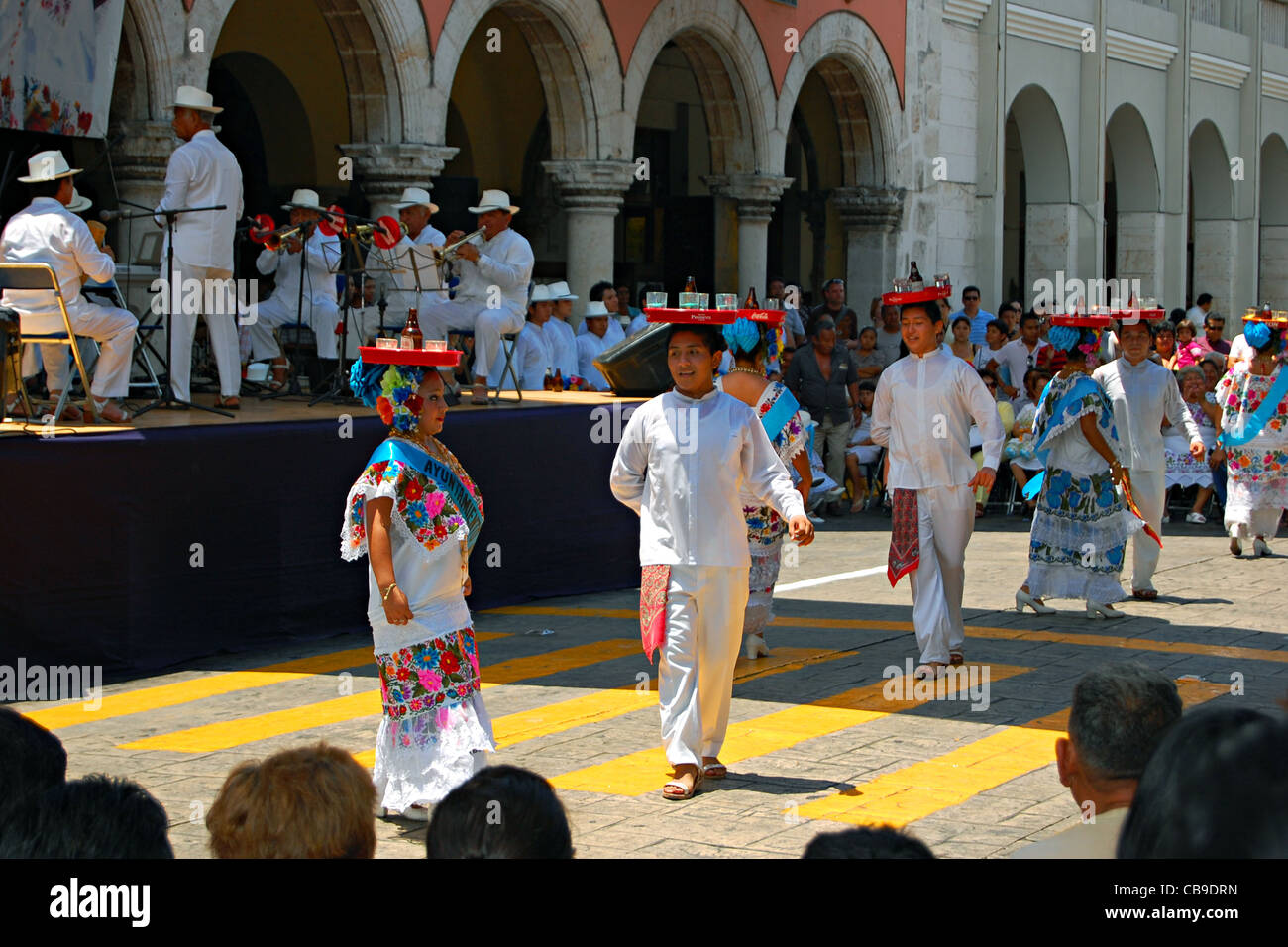 Folk, Tanz, Merida, Mexiko Stockfoto