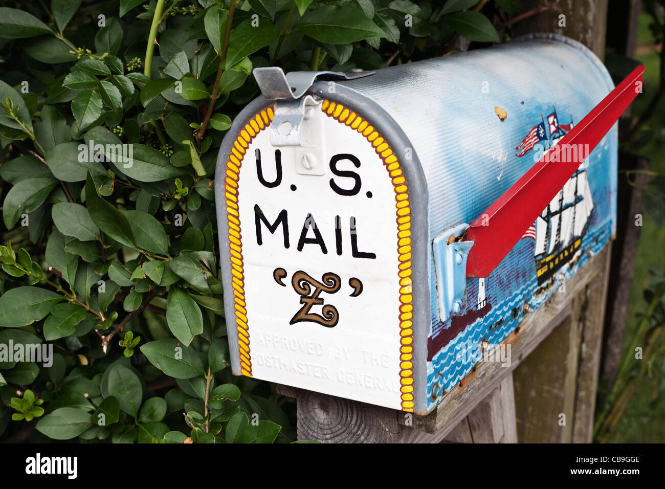 US-Mail Box Nantucket Insel Massachusetts, USA Stockfoto