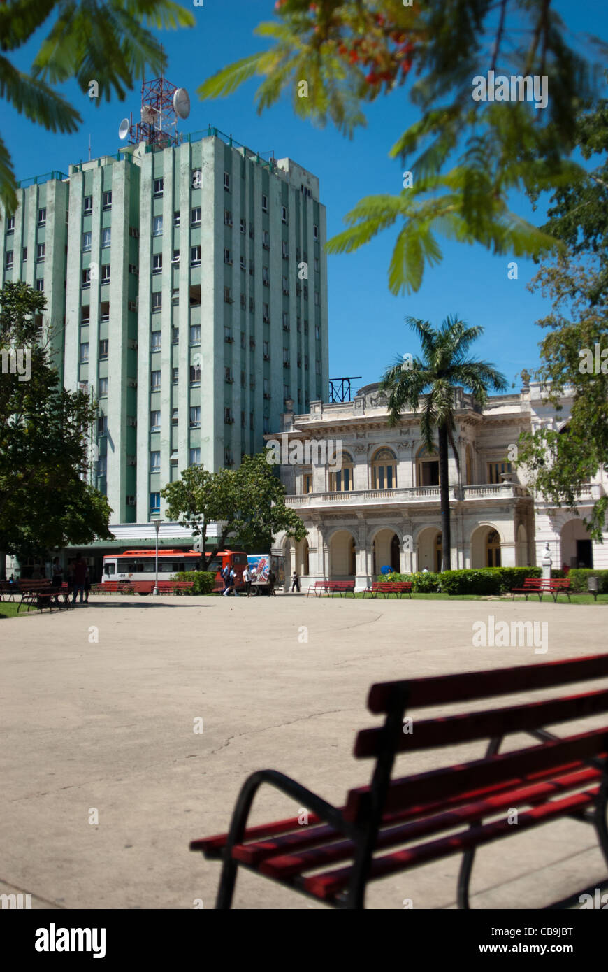 Hotel Santa Clara Libra, Parque Vidal, Santa Clara, Kuba Stockfoto