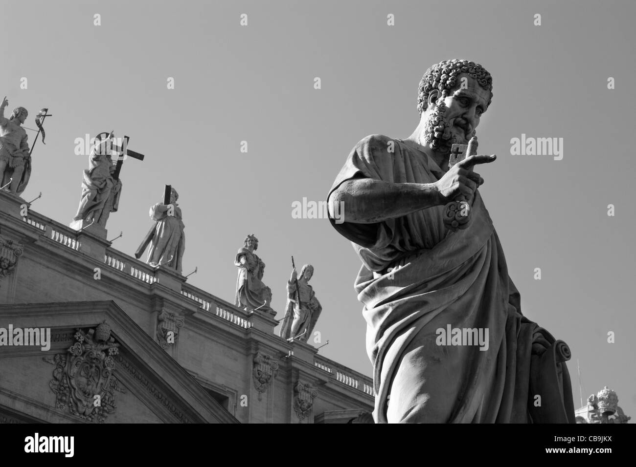 Rom - Statue von st. Peter im Vatikan Stockfoto