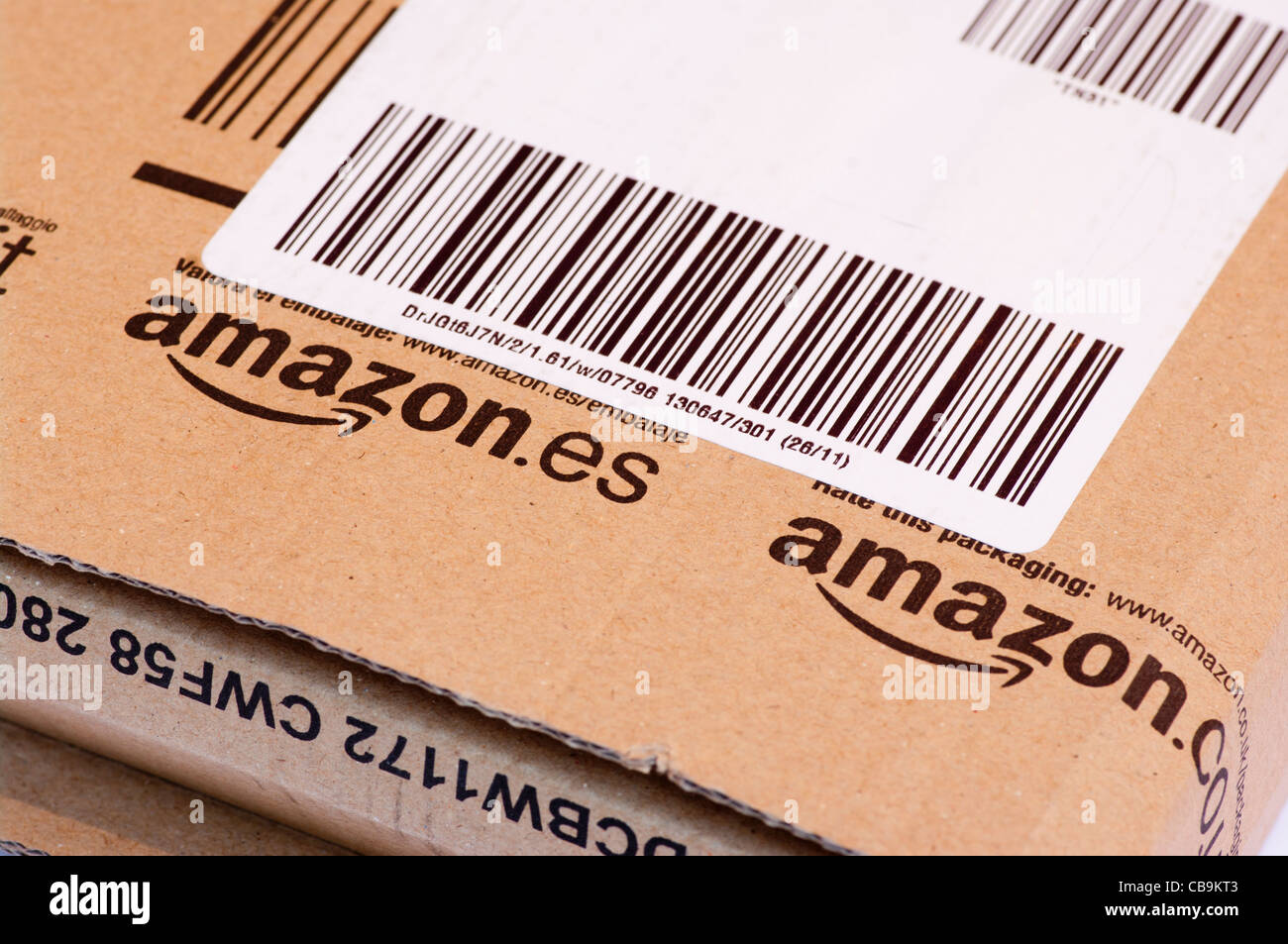 Amazon Bücher Online Einkaufen Kartonverpackung Verpackung Stockfoto