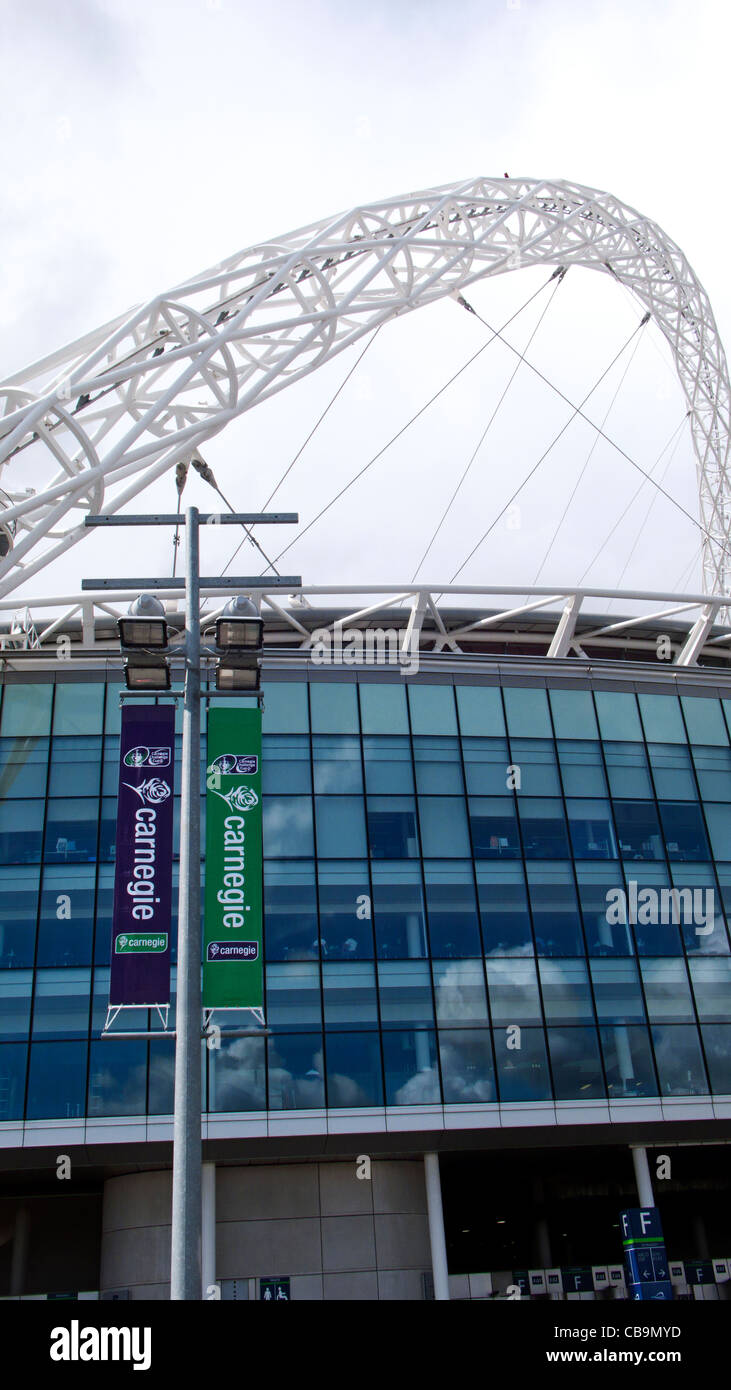 Wembley-Stadion Bogen Stockfoto