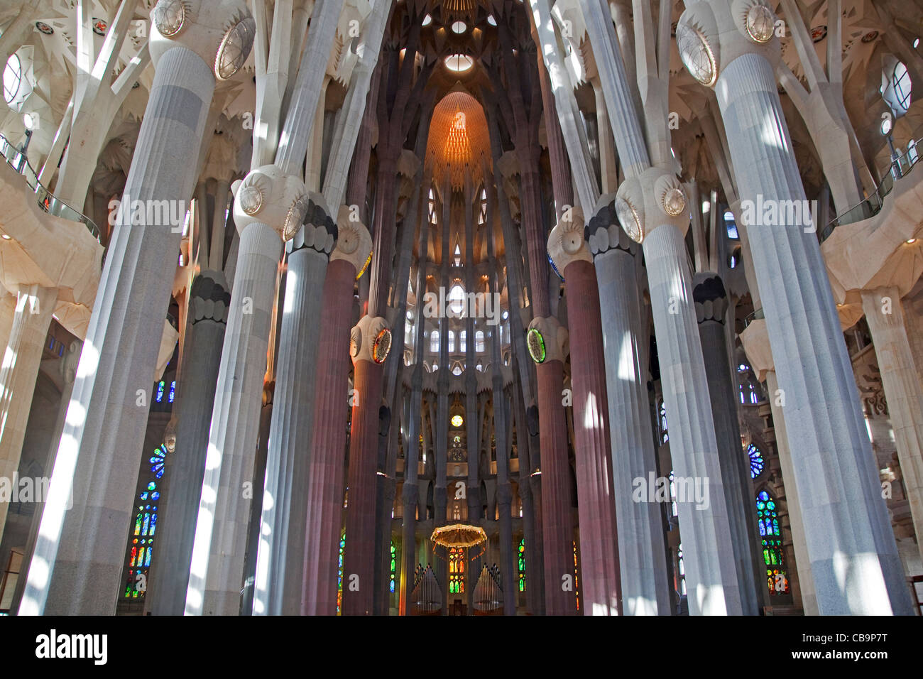 Die Basilica Sagrada Família, entworfen von dem katalanischen Architekten Antoni Gaudí, Barcelona, Spanien Stockfoto