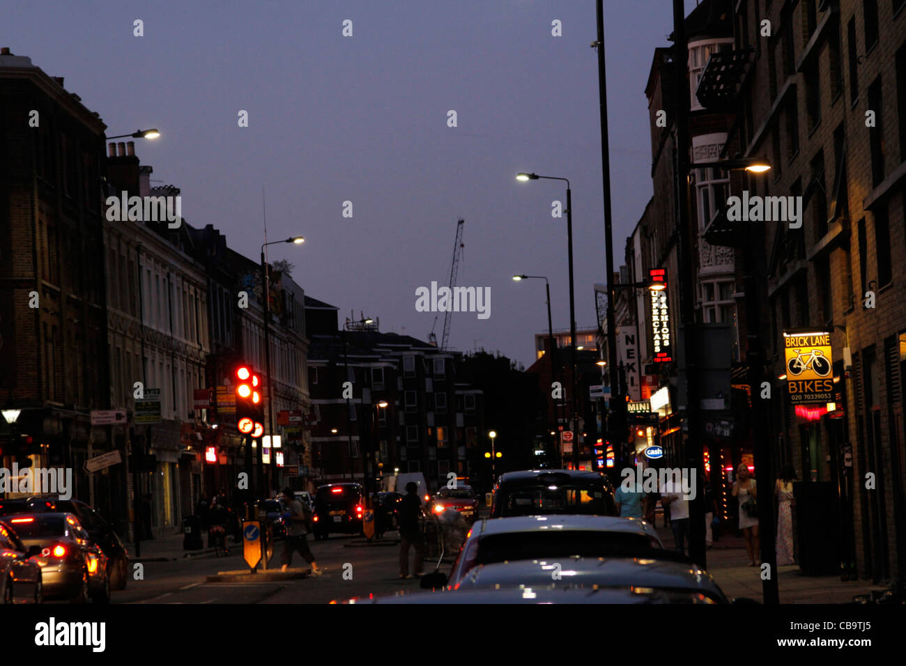 Stark befahrene Straße in London UK Stockfoto