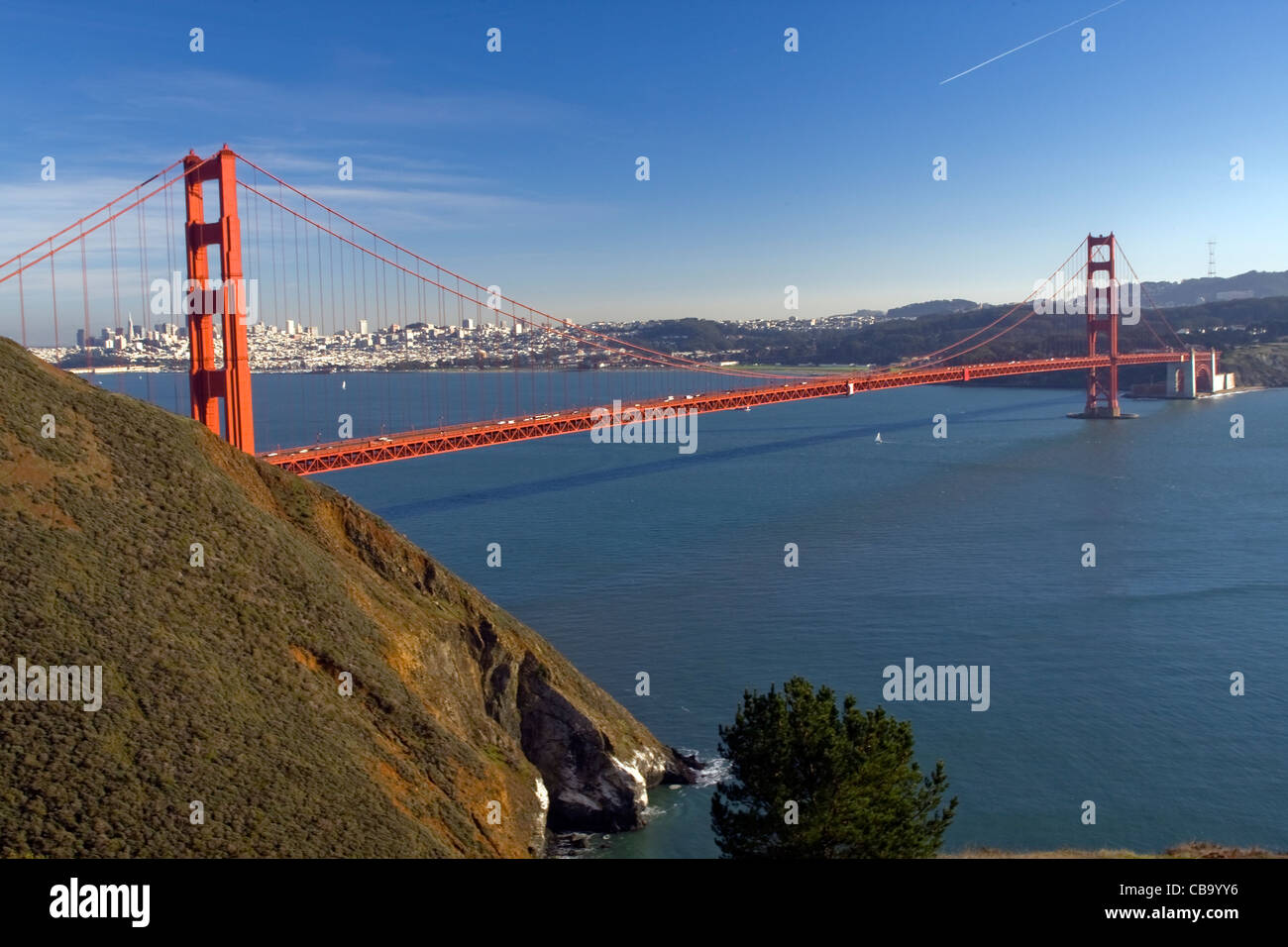 Golden Gate Bridge in San Francisco, Kalifornien. Stockfoto