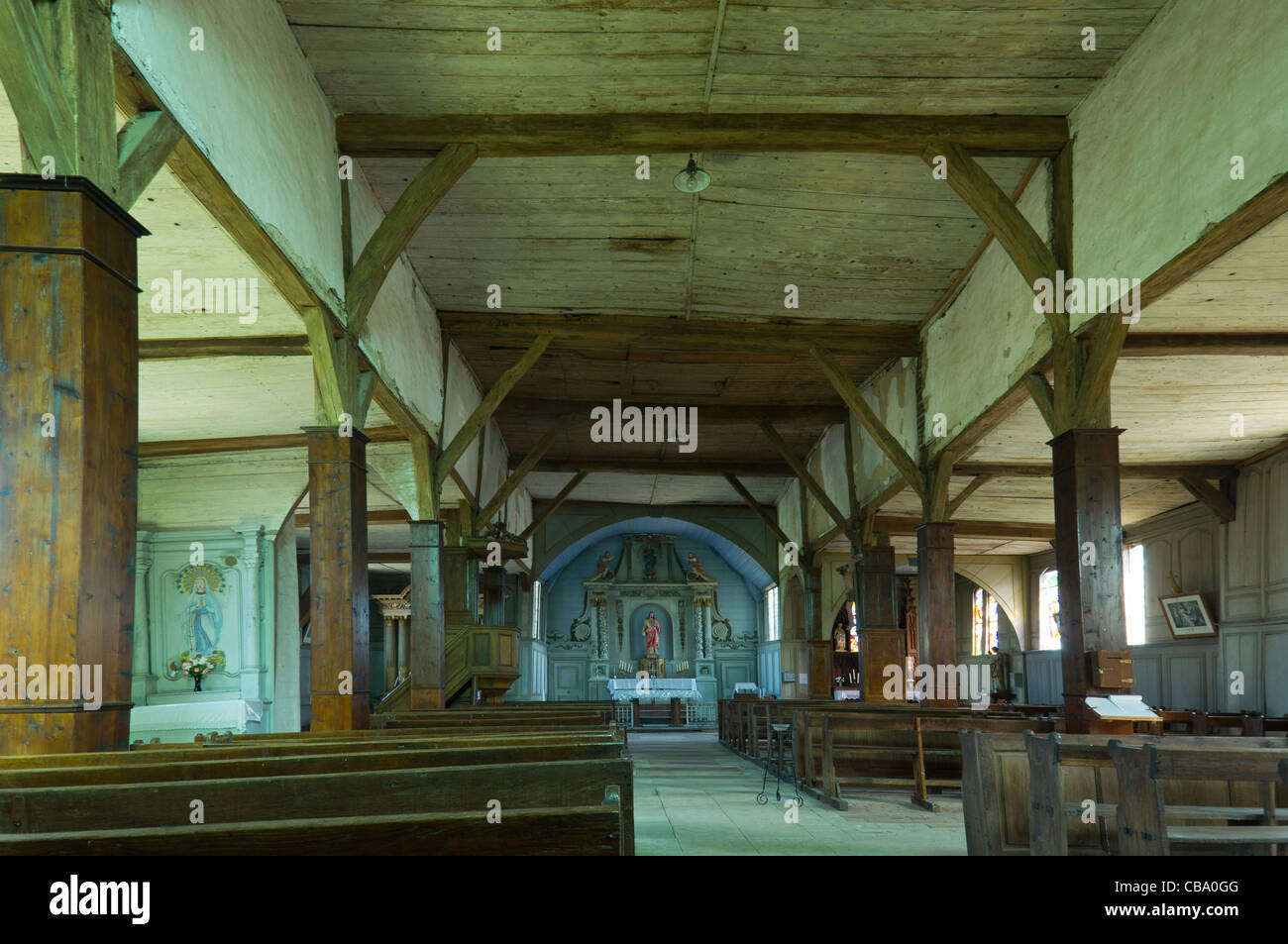 Die halb Fachwerkhaus Kirche des Drosnay in der Champagne in Frankreich Stockfoto