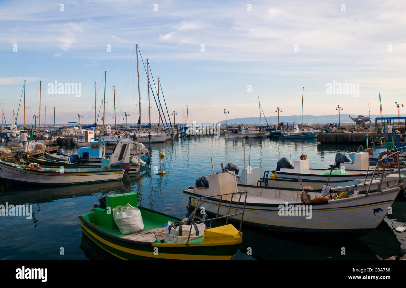 Der historische Hafen von Akko in Nord-Israel Stockfoto