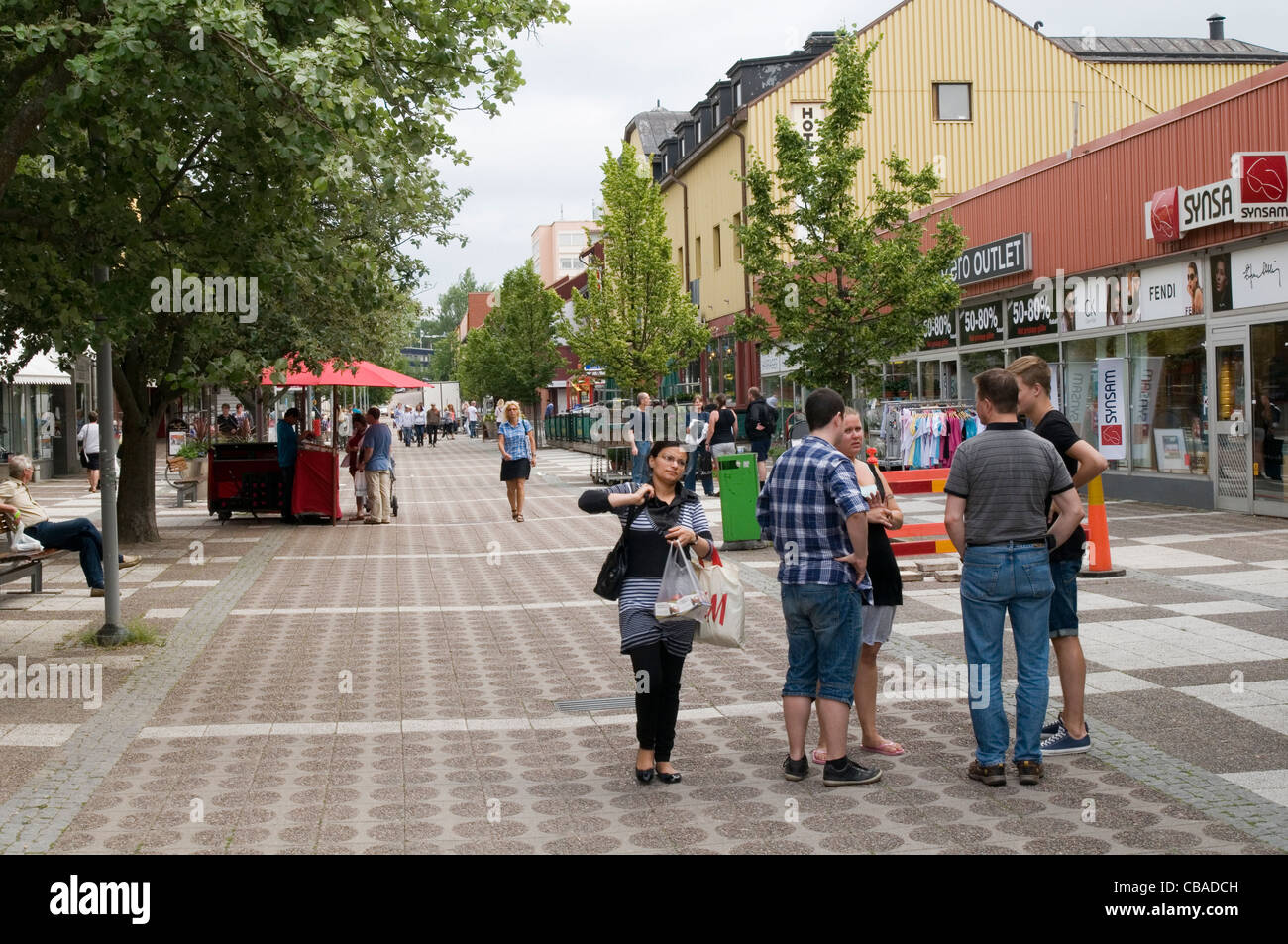 Avesta Schweden Schwedische Stadt Highstreet Hautpstrasse Kleinstadt Stockfotografie Alamy