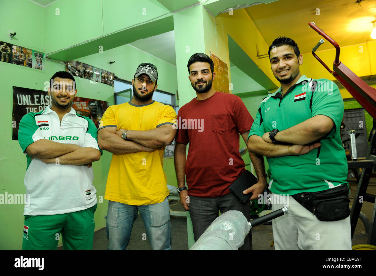 Bagdad, Irak, Hammer Fitness-Studio Karrada wurde damit begonnen, eine Steckdose für die (männlichen) Jugend get rid of Frustrationen zu bieten Stockfoto