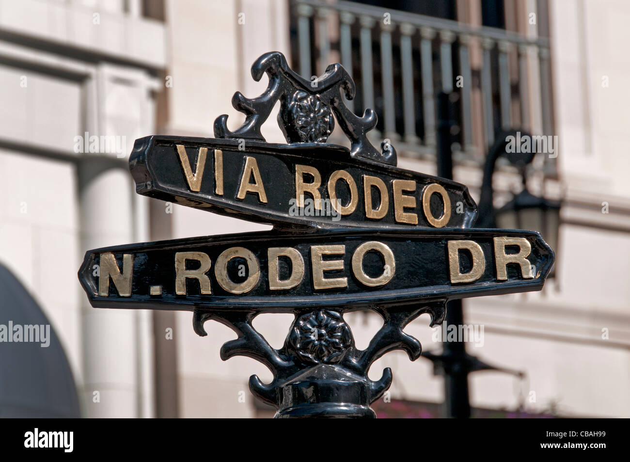 Über Rodeo Drive Boutiquen Geschäfte Beverly Hills-Los Angeles-Kalifornien-USA Stockfoto