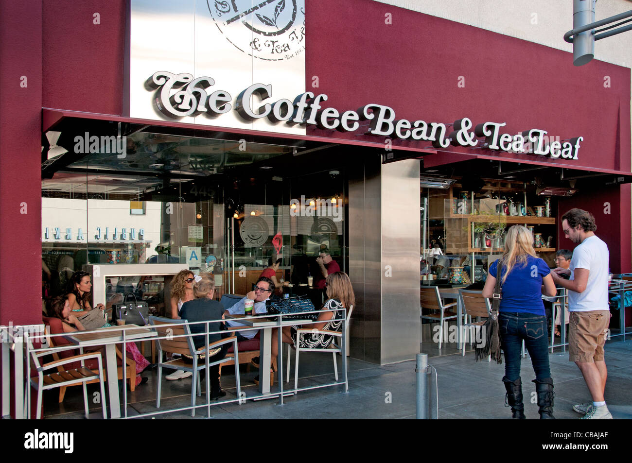 Die Kaffeebohne & Tea Leaf Rodeo Drive Boutiquen Shops Beverly Hills-Los Angeles-Kalifornien-USA Stockfoto