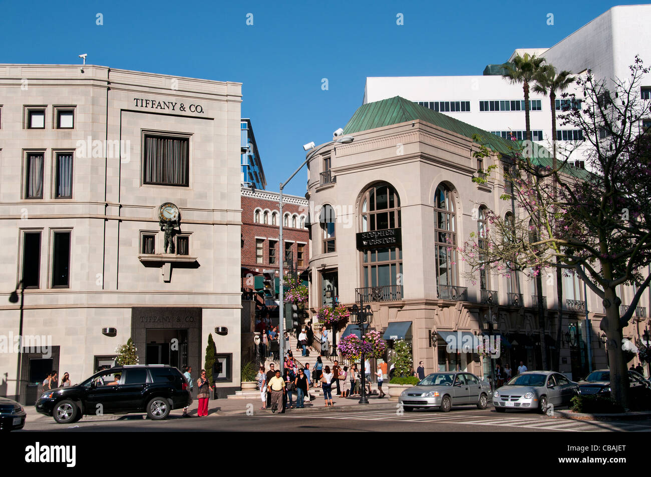 Tiffany Schmuckgeschäfte Rodeo Drive Boutiquen-Beverly Hills-Los Angeles-Kalifornien-USA Stockfoto