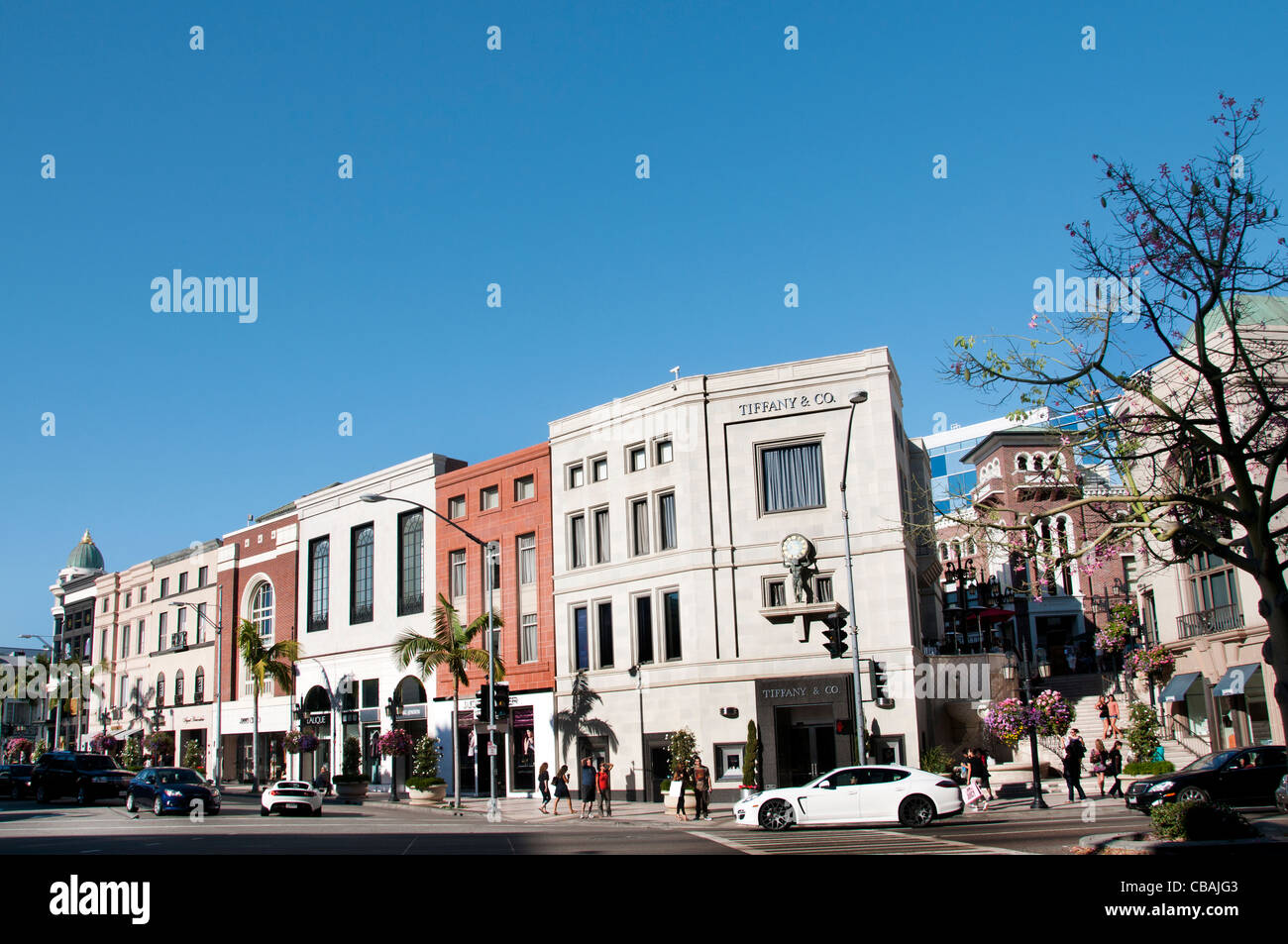 Tiffany Schmuckgeschäfte Rodeo Drive Boutiquen-Beverly Hills-Los Angeles-Kalifornien-USA Stockfoto
