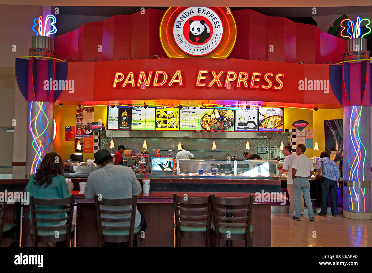 Panda Express Fastfood Einkaufszentrum Food Court Vereinigte Staaten Stockfoto