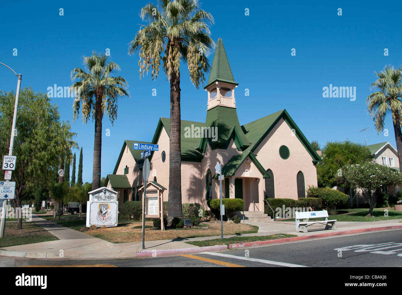 Church Lake Elsinore California Vereinigte Staaten von Amerika Stockfoto