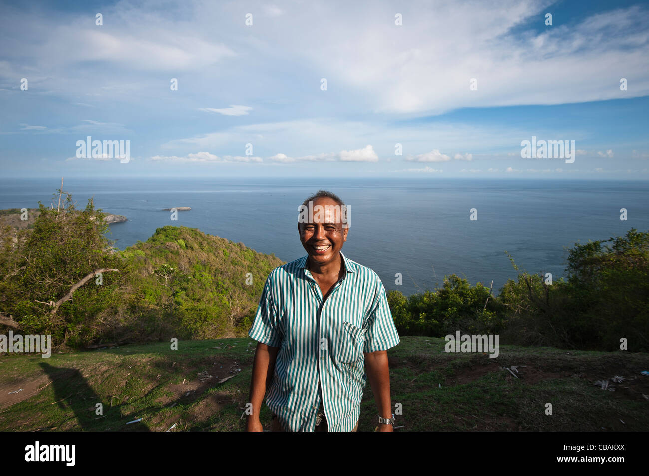 Ein lächelnder balinesischen Mann auf Bali. Stockfoto