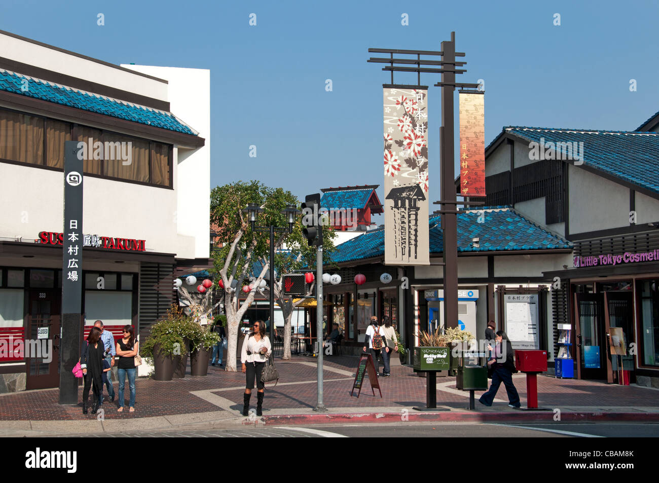 Little Tokyo Japan Japanisch Zentrum der Stadt Los Angeles USA Stockfoto